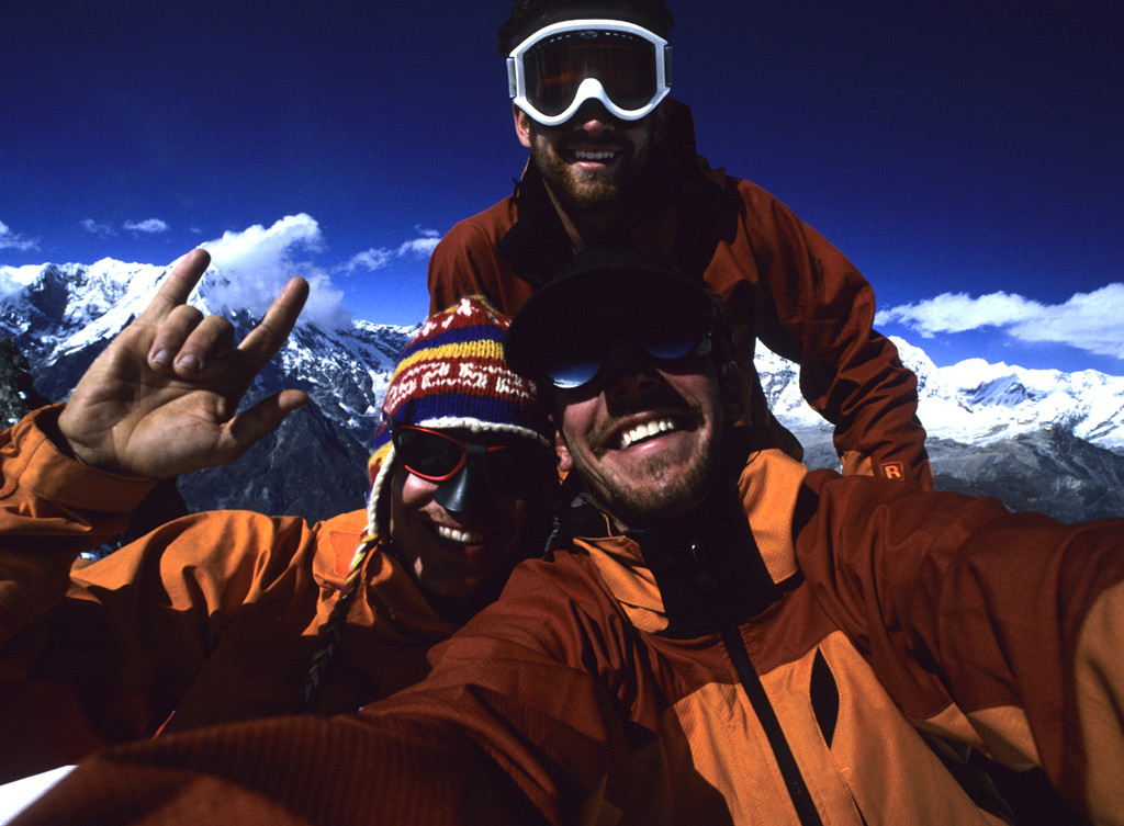 super stoked on the summit with Trevor Hunt and Craig Mcgee Langtang Nepal