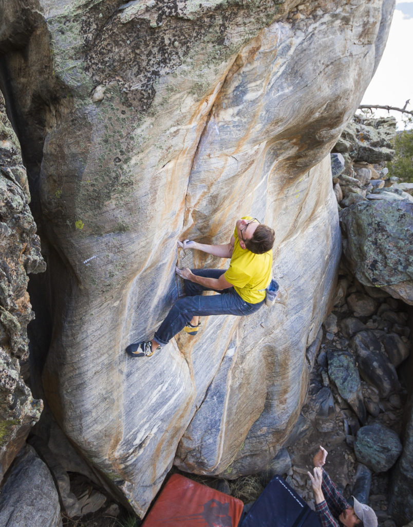 Eric Bissell on Ripple Wall V9 - Nosos - Photo credit Owen Summerscales